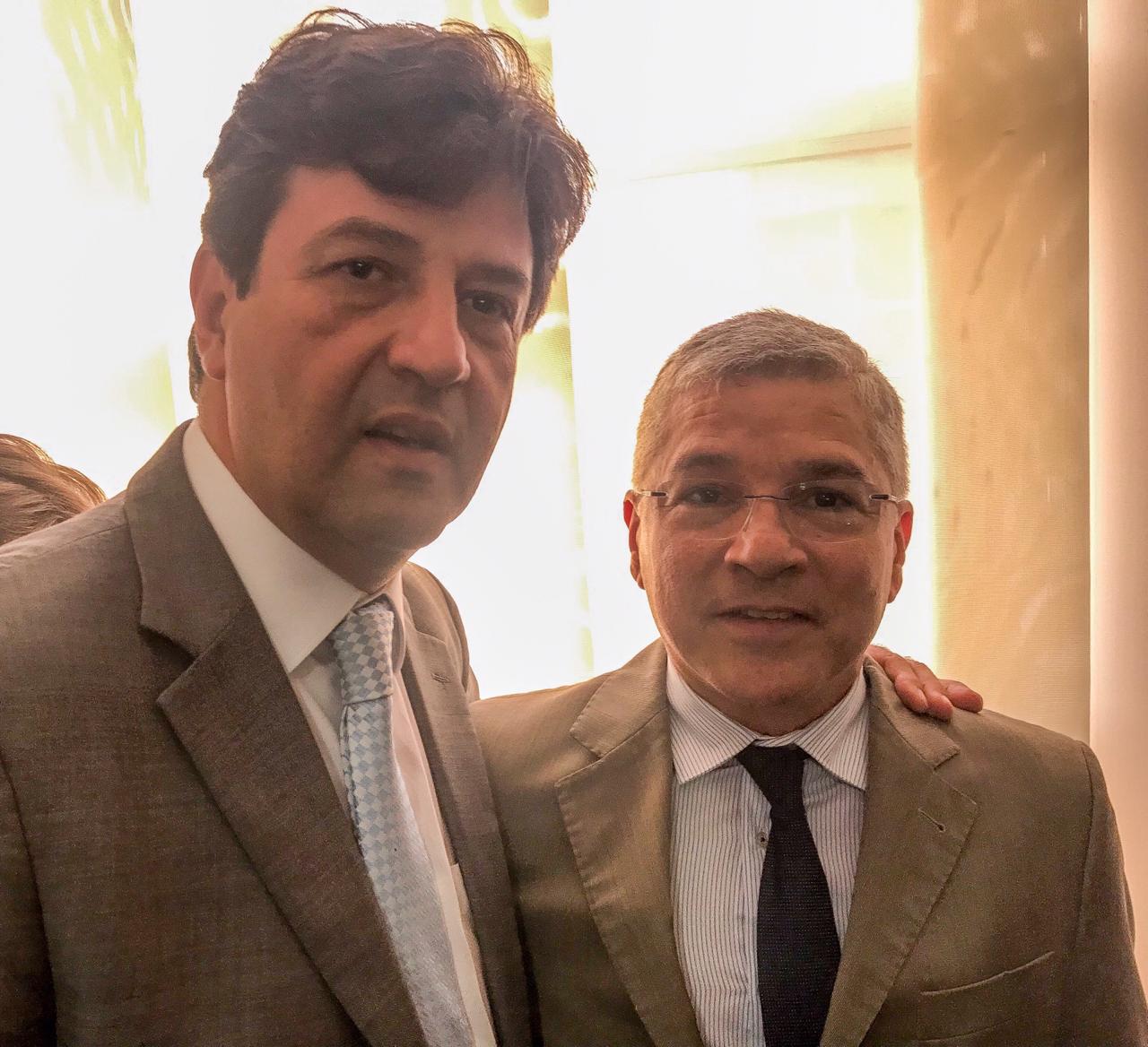 Ministro da Saúde - Luiz Henrique Mandetta e o Presidente do CREMERN - Dr. Marcos Lima